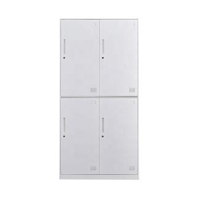 China Small Adjustable Office 3 Door Cabinet Closet Wardrobe Metal Clothes (Other) Steel Storage Locker for sale