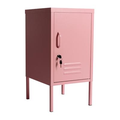 China (Other) Small Adjustable Single Door Bedstand Metal Bedroom Night Stand Bedside Cabinet Side End Table for sale