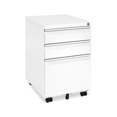 China Small (Height) Adjustable White Mobile Office Furniture Move Lockable Mini Filling Cabinet for sale