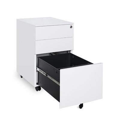 China Storage (Other) Metal Pedestal 3 Drawers High Quality Adjustable Key Lock Movable Vertical Office A4 File Cabinet for sale