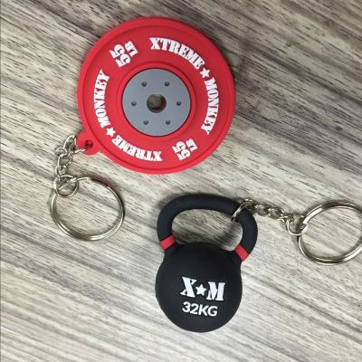 China Plastic Customized Kettlebell Key Chain And Weight Bumper Plate for sale