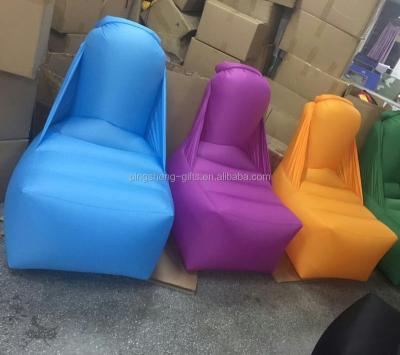 China 2018 Popular Indoor Beach Portable Fast Inflatable Air Lounger, Office Air Sofa Chair With Logo Printing for sale