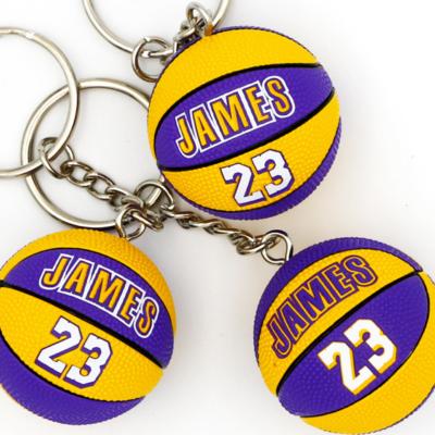 China European Multi Shapes Basketball Series Game Ball Sports PU PVC OEM Promotion Gifts Key Chain Keyring for sale