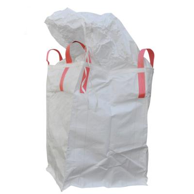 China White Flat Bottom Reusable Jumbo Bag For Packing Cement / Fertilizer for sale