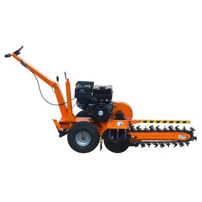 China Farms Digging Depth 60cm Mini Gasoline 15hp Engine Trencher Machine Digger For Pipelines Laying Works for sale