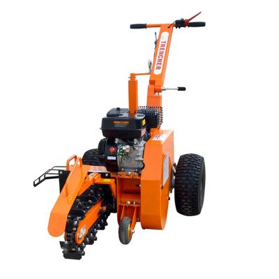 China 7 Hp Gasoline Engine Mini Farms Self Powered CE EPA Walk Behind Trencher For Trenching Depth 45cm for sale