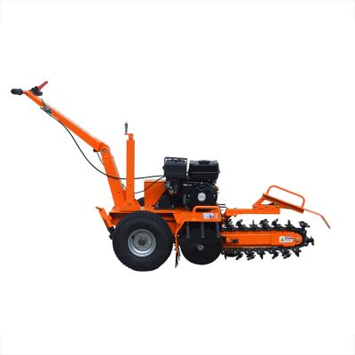 China Micro farms gasoline engine 7hp motosierra trencher for laying fiber optic cables for sale