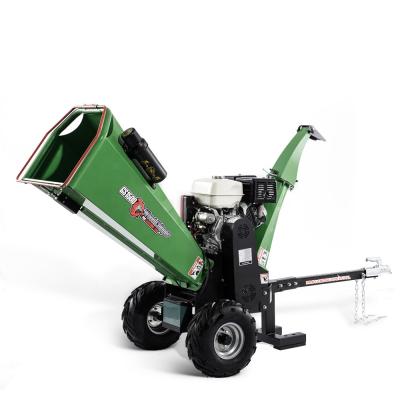 China Farms 4 Inch Capacity 15hp Gasoline Engine Powered Wood Chipper Machine For Garden for sale