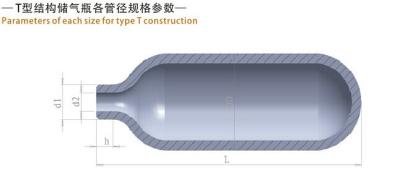 China T type gas storage tank gas sampling cylinder for sampling system used for oil pipe industry for sale