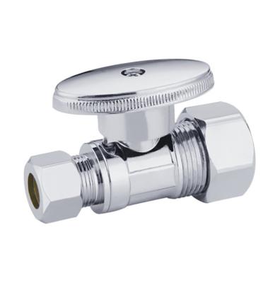 China Home Kitchen Chrome Plated Angle Valve Quick-Opening External Thread Durable Water Shut-Off Valve for sale