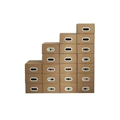 China Factory Wholesale Recyclable China Size Luxury Brown Corrugated Paper Packaging Boxes Custom Shoe Box for sale