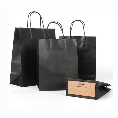 China Recyclable Black Kraft Paper Party Bags Hen Party Bags With Handles Bride Birthday Gift Bag Wedding Celebrations for sale