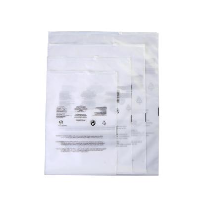 China Custom logo custom logo zipper lock PE clear frosted plastic t-shirt moisture proof packaging poly bag for clothes for sale