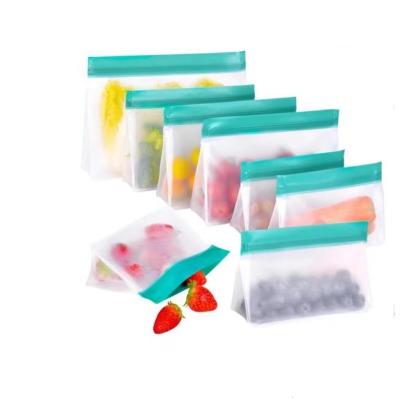 China Hot Selling Eco-Friendly Recyclable Freezer Liquid Food Storage Leakproof Reusable Bag With Ziplock Bags For Food Paper Bag Food Supplier for sale