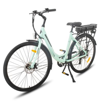 China Custom Alloy JOYKIE 350w 36v Motor 14ah Battery Aluminum Stage Commuting City Urban Electric Bike For Women for sale