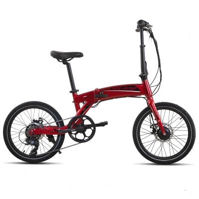 China Aluminum alloy JOYKIE HILAND mid drive e-drive electric bike 250w 36v folding bike custom red electric folding bicycle for sale