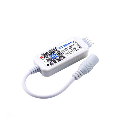 China Mini RGBW 5 Pin Blue Mobile Phone Tooth Network LED Controller DC12V 24V BT Smart MINI Phone Control Module rgbw Controller for sale