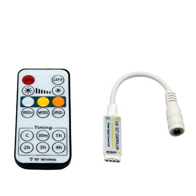 China Mini Rf Cct 16 Timer Timing Control RF Wirelss Dc5-24v Master Remote Flexible Led Light Mini Cct Led Controller for sale