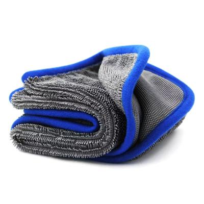 China Single Side Twisted Loop Single Side Twisted Auto Water Detailing Microfiber Towel Loop Absorption Car Cleaning Towel Automobile Super Drying Towel for sale