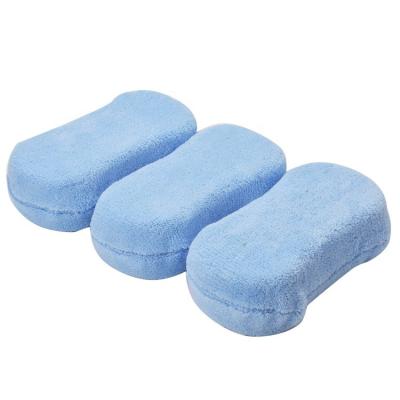 China Pad Selected Auto Car Wash Premium Soft Plush Microfiber Sponge Pad Customized Plush Cleaning Auto Detailing Eight Shapes Wash Pad for sale