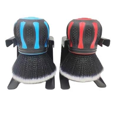 China New Head Design Selected Auto Ergonomic Handheld Round Toothbrush Customized Ultra Soft Bristle Inner Detailing Brush With Holder for sale