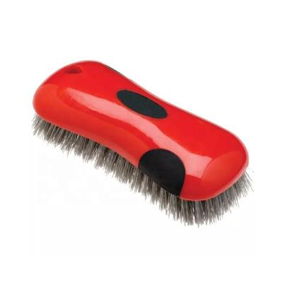 China Auto Detailing Products Chose Wholesale Customized Plastic Auto Detailing Stiff Brush Auto Wheel Brush Tire and Rim Brush Durable Ergonomic Handle for sale