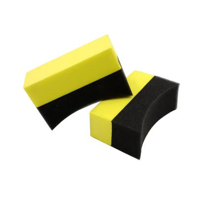 China Cleaning Applications Tire Contour Dressing Foam Applicator Pad Colored Polishing Sponge Wax Polishing Pads Tire To Shine Applicator Sponges for sale