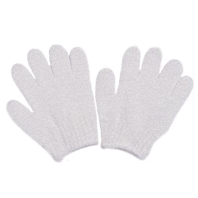 China All Natural White Bath Shower Gloves Exfoliating Gloves Body Glove For Exfoliating And Body Scrubber for sale