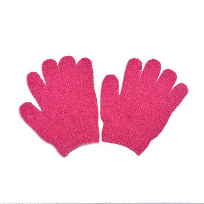 China All Natural Pink Glove Making Body Spa Exfoliating Bath Gloves Shower Glove Shower Gloves for sale