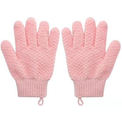 China EXFOLIATE 2021 New Design Exfoliating Gloves Custom Made Bath Glove Shower Comfortable Glove for sale