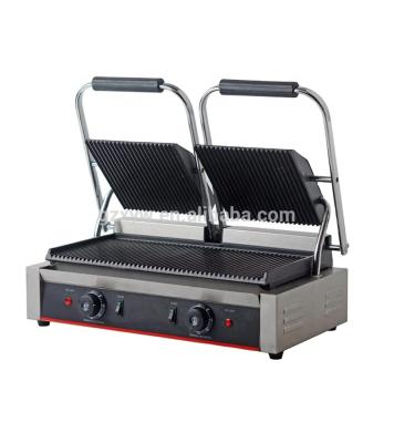 China Hotel Countertop Electric Panini Grill / Commercial Double Touch Grill CE Approval With Wholesale Price for sale