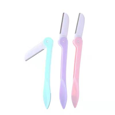 China Easy To Wear Stainless Steel Blade High Quality Eyebrow Razor Private Label Trimmer Facial Eyebrow for sale