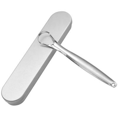 China Eco-friendly Hygienic Tongue Cleaner Stainless Steel Tongue Scraper for sale