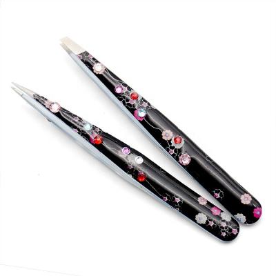 China Eyebrow Private Label Eyelash Extension Tweezers Stainless Steel Eyebrow Tweezers for sale