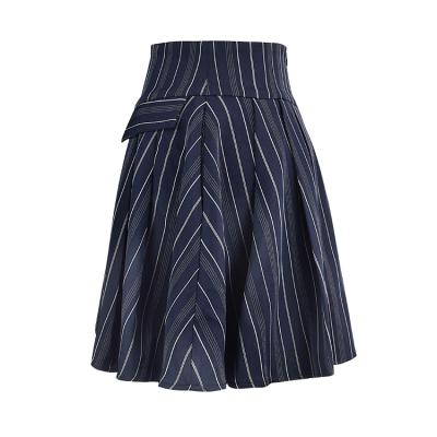 China Viable Hot Sale Best Quality Jacquard And Chiffon Fabric Elegant And Casual Women Pleated Mini Skirts for sale