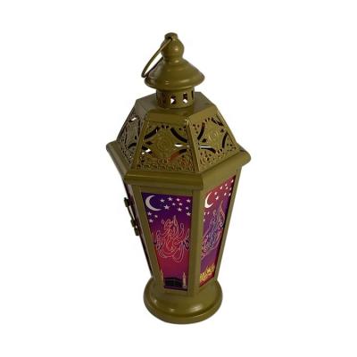 China Wholesale 15*15*35cm Cheap Moroccan Iron Glass Home Goods Decoration Moroccan Lantern for sale