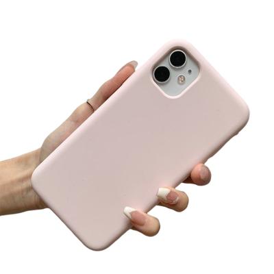 China New Arrival shockproof pure color gel frosted silica mobile case for iPhone 12 11 pro XR max XS max 6 7 plus X pure color protection phone for sale