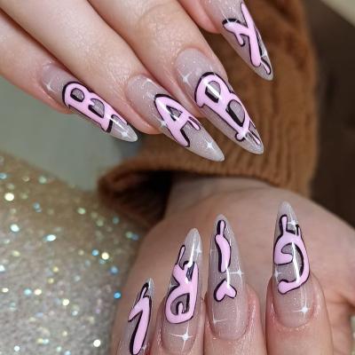 China Easy Apply Nail Art Applique Nail DIY Art Pale Pink Nail Art for sale