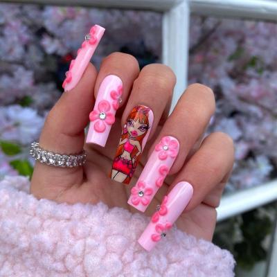 China Easy Apply Hot Nail Art Sticker Nail DIY Art Applique Art Small Girl Nail Applique for sale