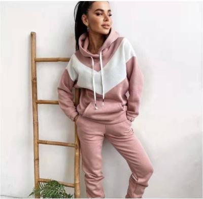 China AIXI 2021 Winter Breathable Tracksuit Set Sweat Suits Sporty Women Hood Sweatsuit for sale