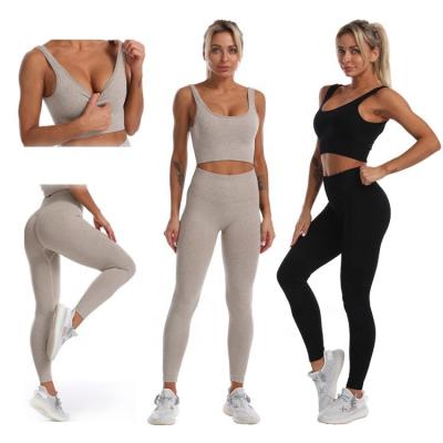 China AIXI Breathable Seamless Sport Clothes Women's Yoga Fitness Set Leggings Yoga Suit for sale