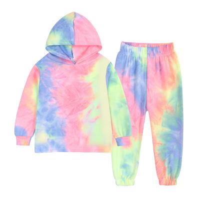 China AIXI Wholesale New Styles Tie Dye Casual Kid Clothes Girls Clothing Sets 2021 Girls Fall Cloths for sale