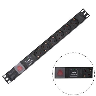 China Low Voltage Power Distribution System 1U 1.5U 220V 16A 6ways CE Power Distribution Unit PDU for sale