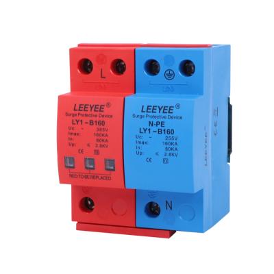 China Lightning Protection System Lightning Protect 1P N-PE 160kA SPD AC Surge Protection Devices for sale