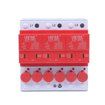 China Power Voltage AC Surge Protector 15ka 3p 10/350 Low Level Surge Supressor Surge System 385V Protective Device for sale