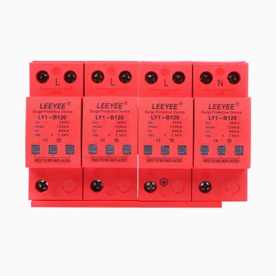 China Hot China citel type SPD T2 AC 385V 120ka 4P surge protector lightning surge arrester for home power system protection LY1-B120 for sale