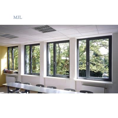 China Magnetic Screen High Security Double Glazed Impact Window Frame Steel Aluminum Glass Panes for sale