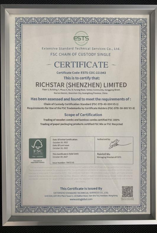 - RICHSTAR (SHENZHEN) LIMITED