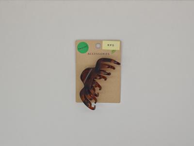 China Hair Accessories With Multiple Purpose Recycled Plastic Amber Hair Claw Clips in Various Shapes for sale