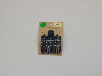 China Recycled Material Black Hair Claw Clip in Various Shapes and Colors for Sustainable Fashion for sale